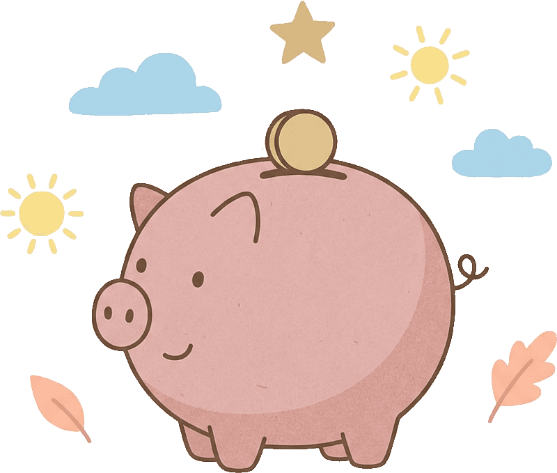 Child with a piggy bank