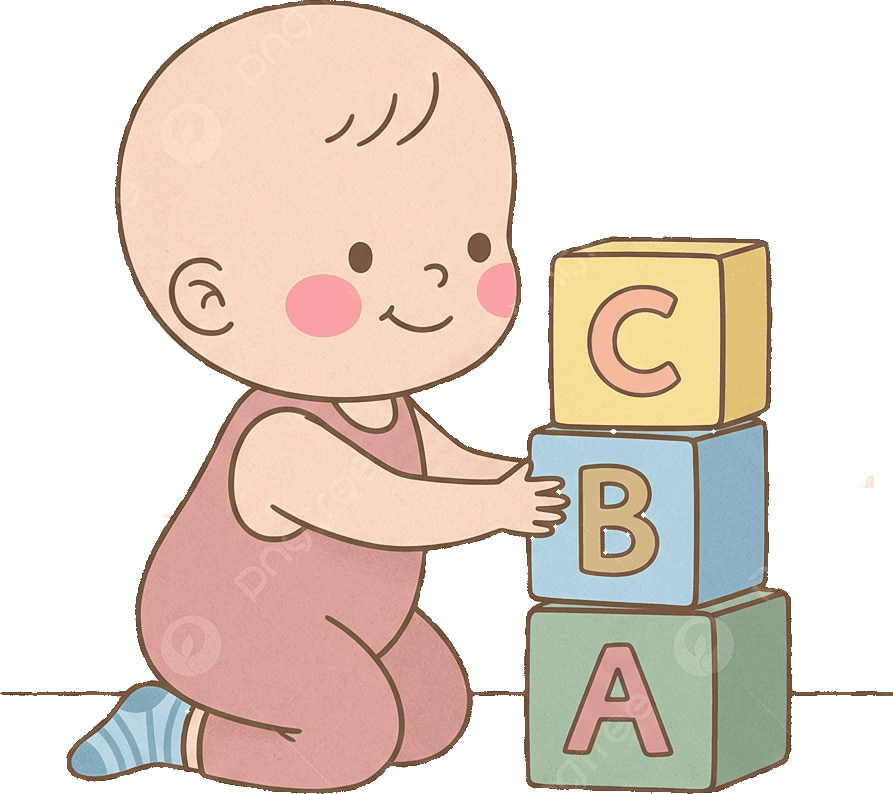 Child reading a book and learning