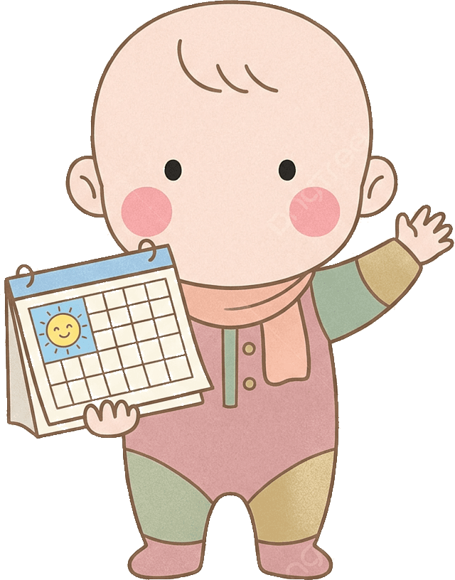A weekly schedule with a child